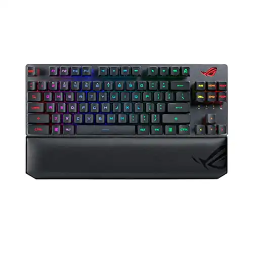 ASUS ROG Strix Scope RX TKL Wireless Deluxe, 80% Gaming Keyboard, Tri-Mode connectivity (2.4GHz RF, Bluetooth, Wired)